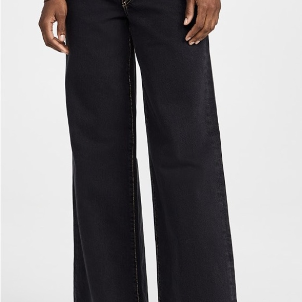 Women's Black Wide-Leg Jeans